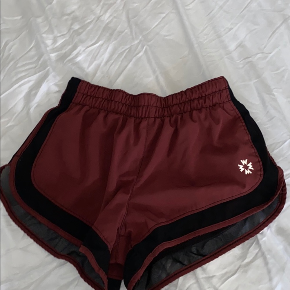 Running shorts with underwear sewn in